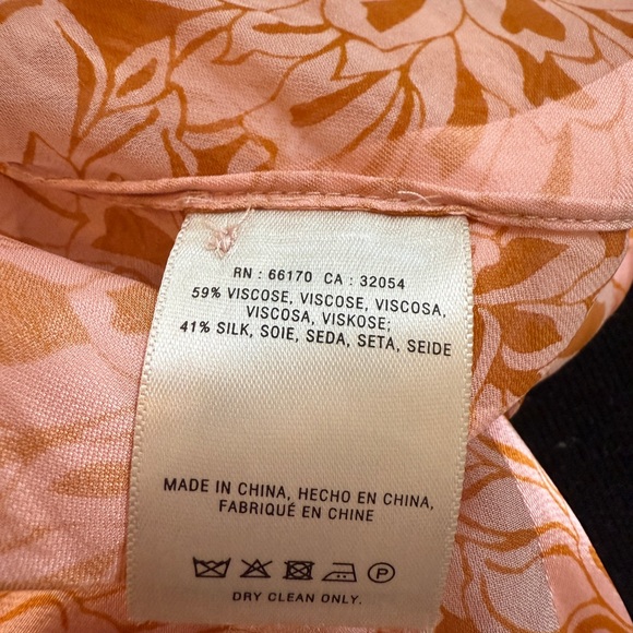 Anthropologie EUC Floreat Silk Blend High-Low Blouse - Picture 6 of 7